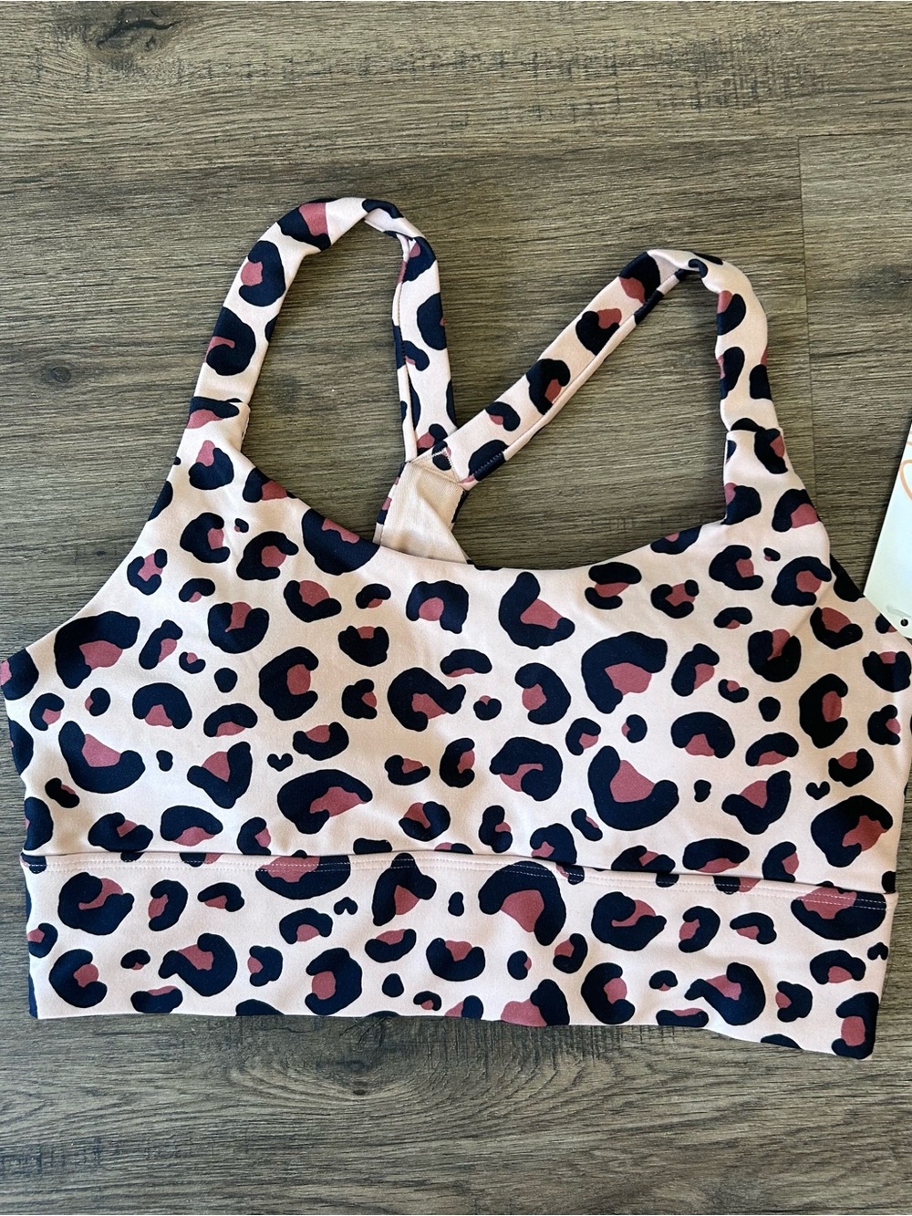 Ellie|Brown, Tan and Black Leopard-Print Sports Bra sz Medium